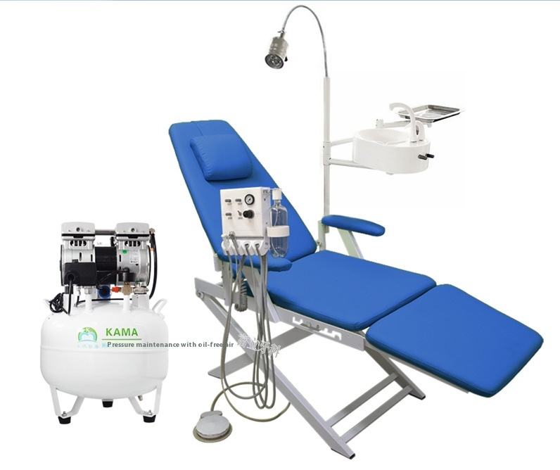 183-Portable Lightweight Dental Chair Electric Recliner with Mobile Trolley Foldable Simple Design and D.jpg